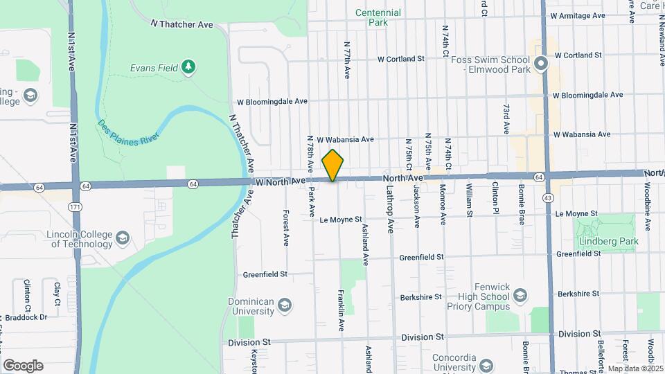 1540 Franklin Ave Map and Location Details