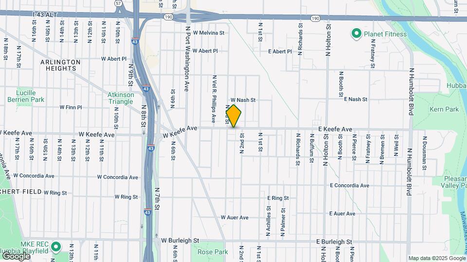 223 W Keefe Ave Map and Location Details