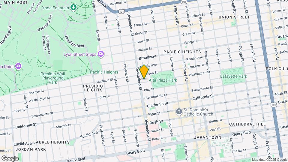 2858 Washington St Map and Location Details