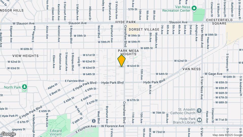 6307 Crenshaw Blvd Mapa y Detalles de la Ubicación