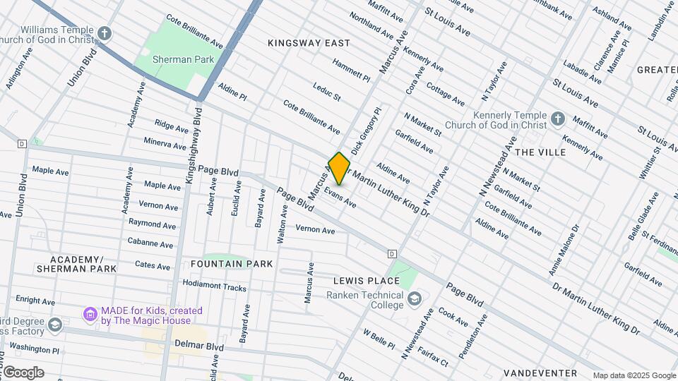 4643 Evans Ave-Unit -2E Map and Location Details