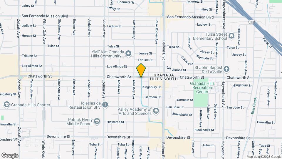 17102 Chatsworth St Map and Location Details