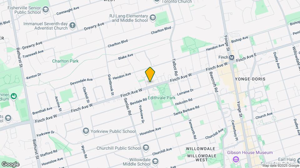 132A Finch Av W Map and Location Details