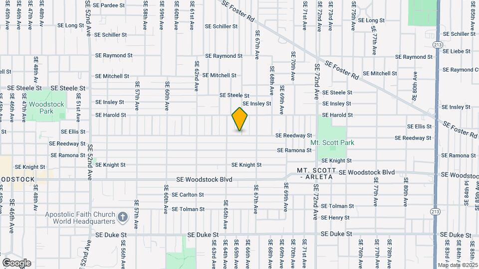 6535 SE Reedway St Map and Location Details