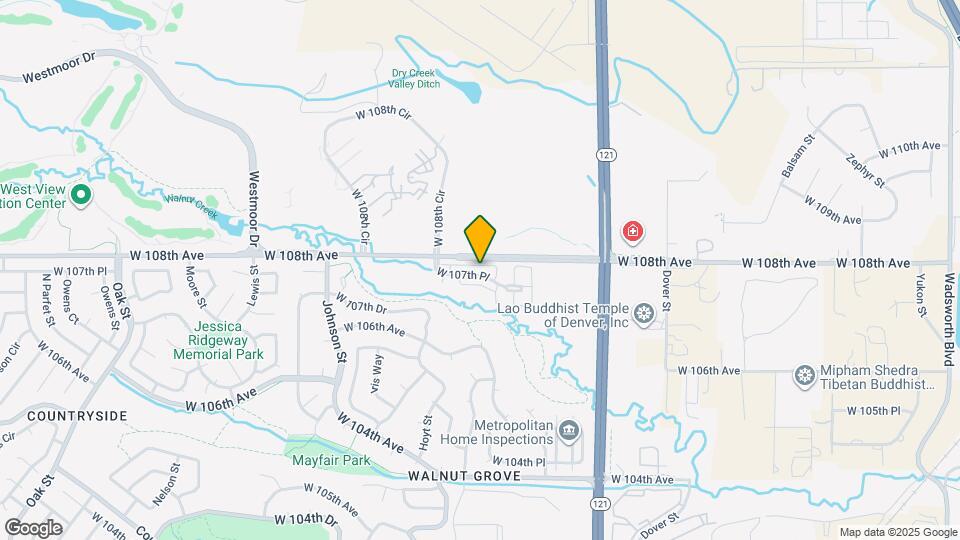 9303 W 107th Pl Map and Location Details