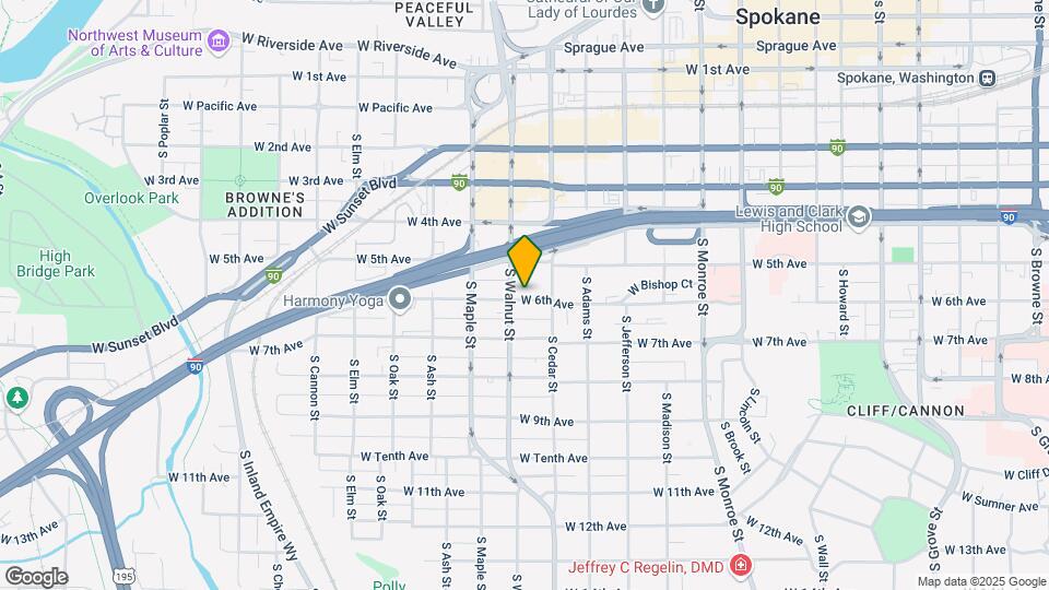 1424 W 6th Ave Map and Location Details