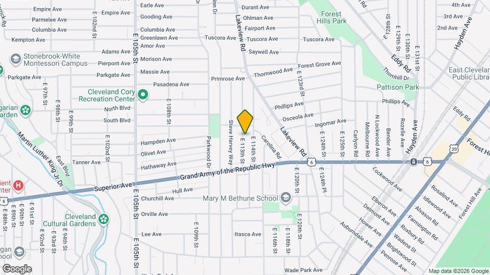 1215 E 113th St Map and Location Details