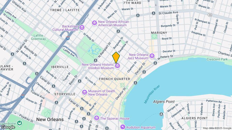 915 Bourbon St Map and Location Details