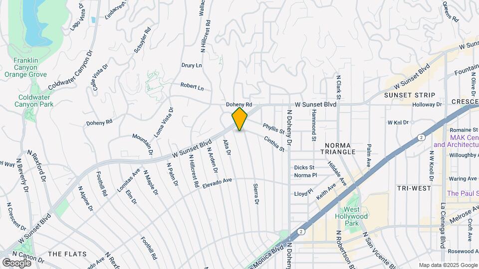 723 N Sierra Dr, Unit Guest House Mapa y Detalles de la Ubicación