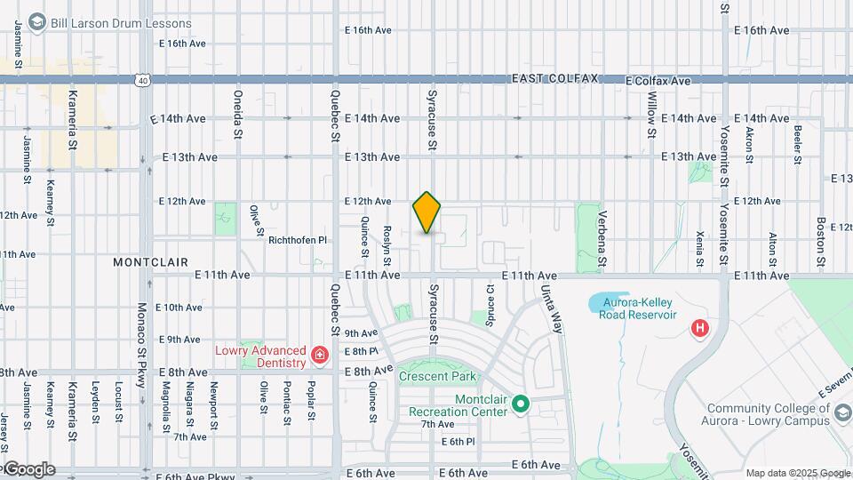 1149 Syracuse St Map and Location Details