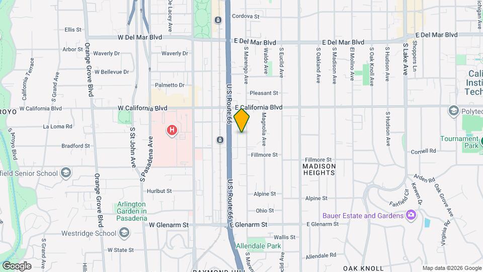 691 S Marengo Ave Map and Location Details