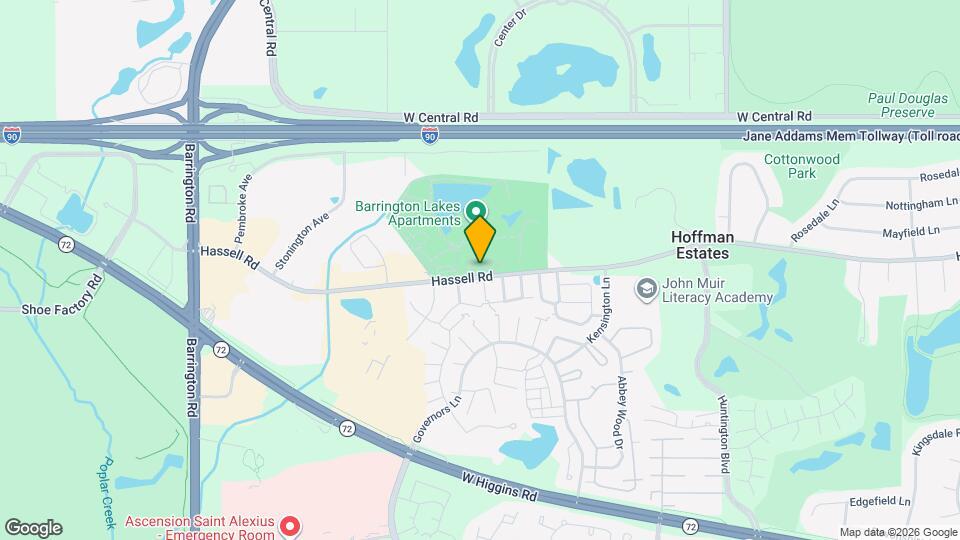 Barrington Lakes Apartment Map and Location Details