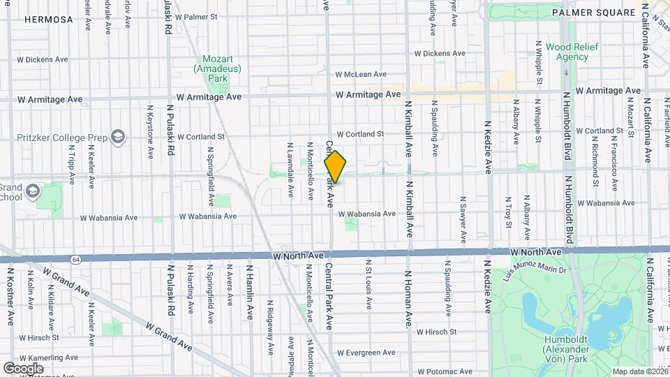 1741 N Central Park Ave, Unit 1 Map and Location Details