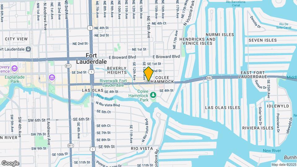 100 E Las Olas Blvd Map and Location Details