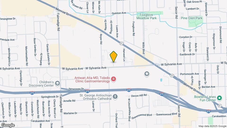 3808 W Sylvania Ave Mapa y Detalles de la Ubicación