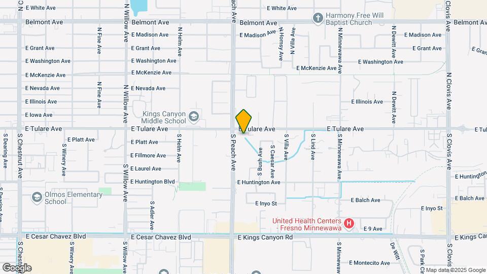 5222 E Tulare Ave Mapa y Detalles de la Ubicación
