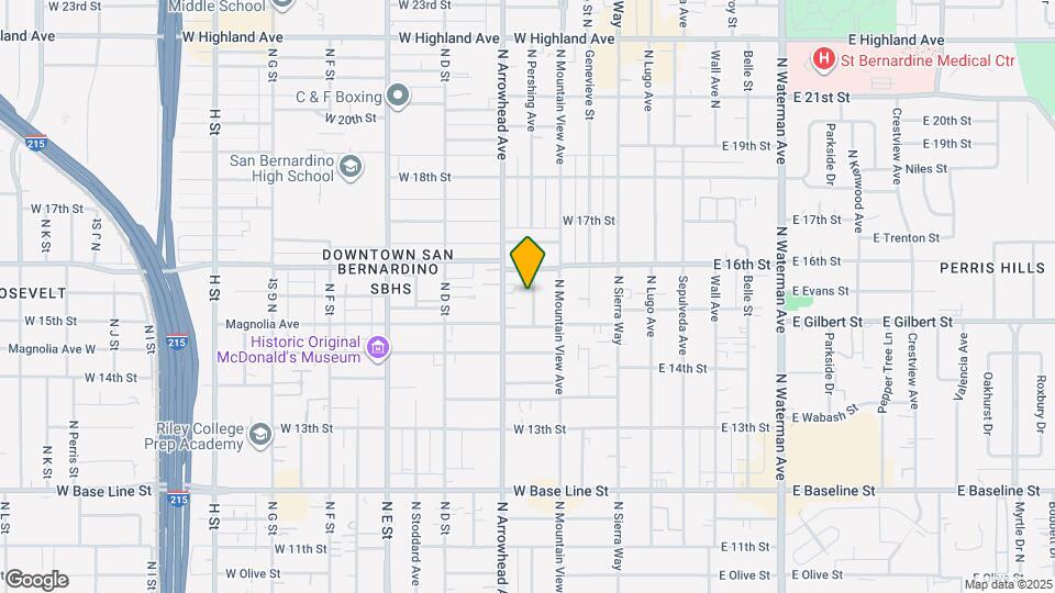 1550 N Pershing Ave Map and Location Details