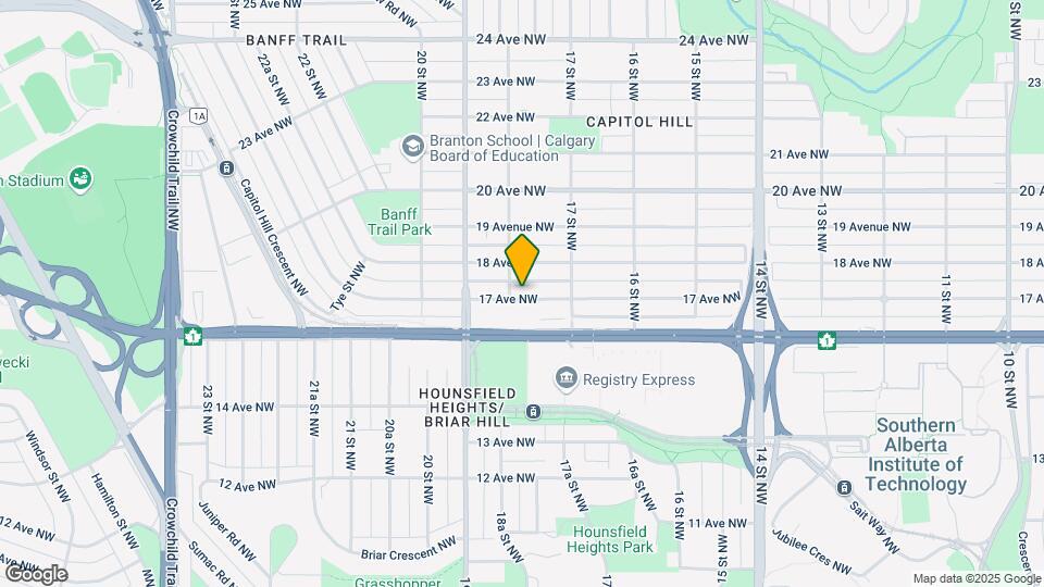 1836 17 Av NW Map and Location Details
