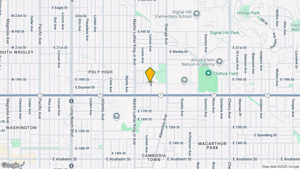 1875 Lemon Ave, Unit B Map and Location Details