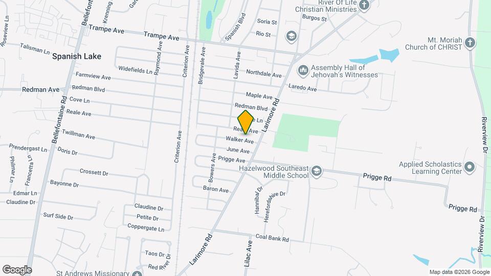 1125 Walker Ave Map and Location Details