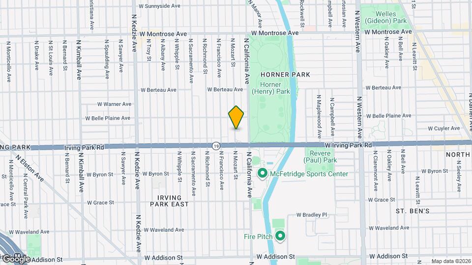 4047 N Mozart St, Unit 2W Map and Location Details