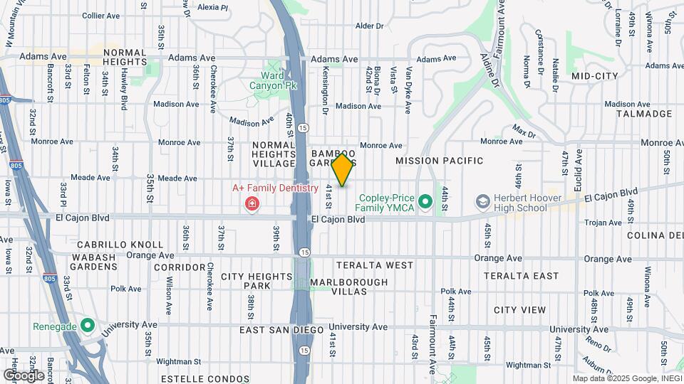 4368 Marlborough Ave Map and Location Details