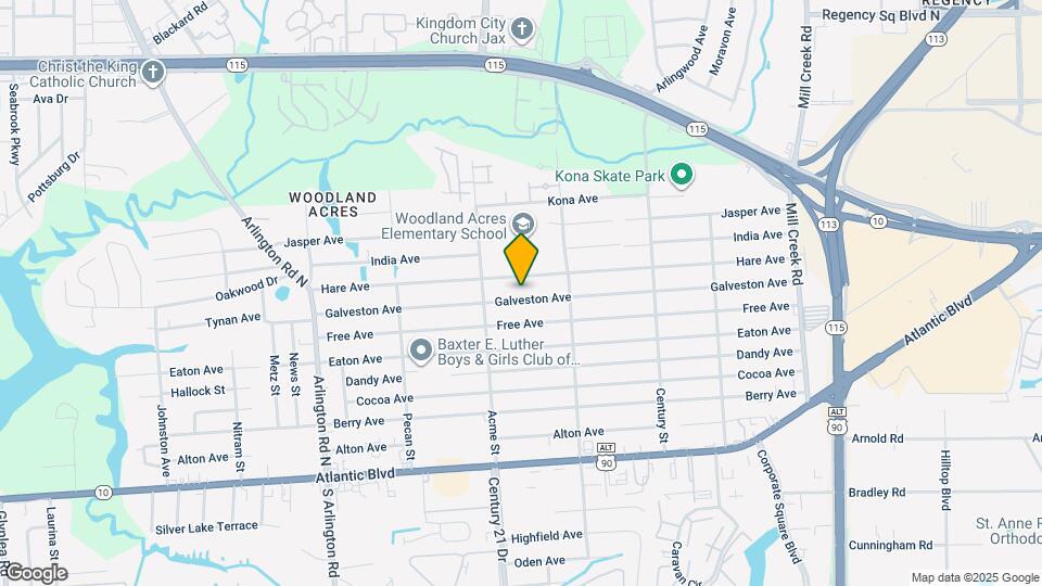 8205 Galveston Ave Map and Location Details