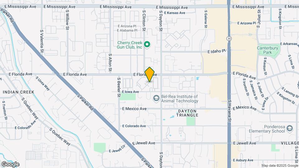9550 E Florida Ave Map and Location Details