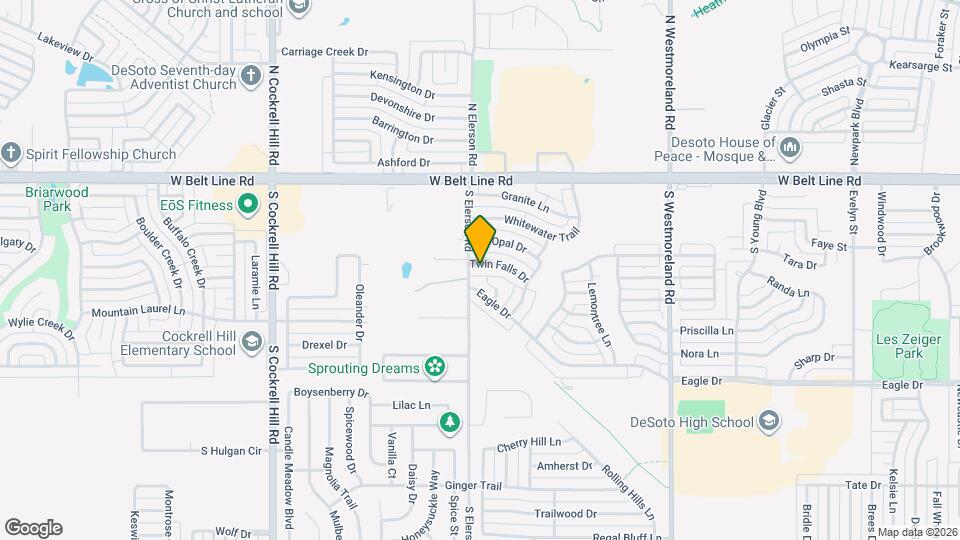 1052 Twin Falls Dr Map and Location Details