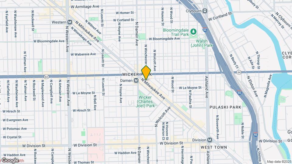 1555 N Milwaukee Ave Map and Location Details