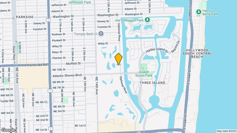 1001 Diplomat Pkwy Map and Location Details