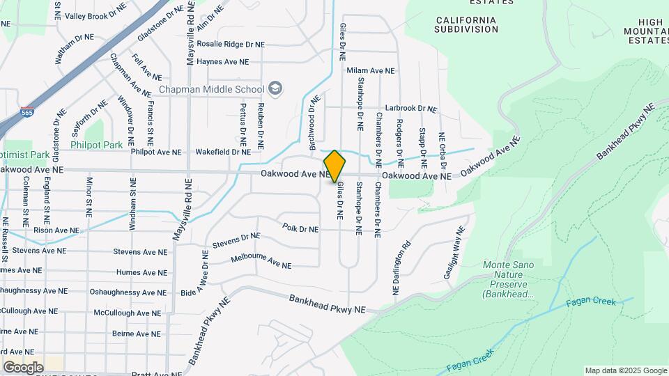 819 Giles Dr NE Map and Location Details