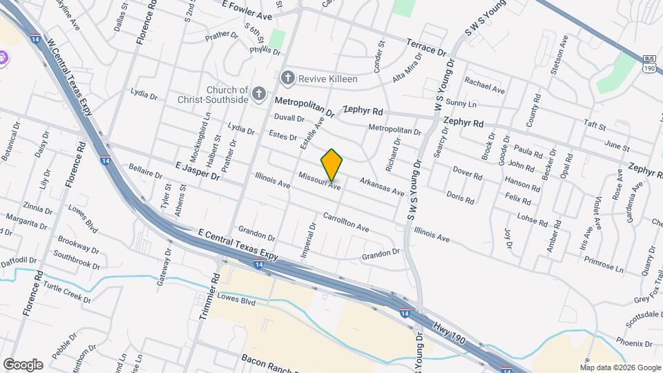 1405 Missouri Ave Map and Location Details