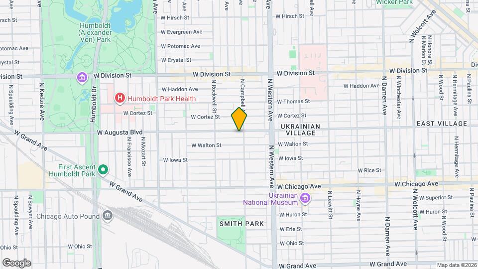 2509 W Augusta Blvd, Unit 2F Mapa y Detalles de la Ubicación