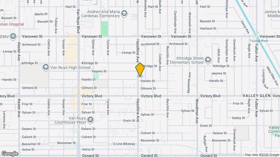 6504-6506 Hazeltine Ave Map and Location Details