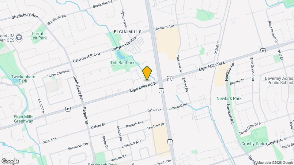 50 Elgin Mills Rd W Map and Location Details