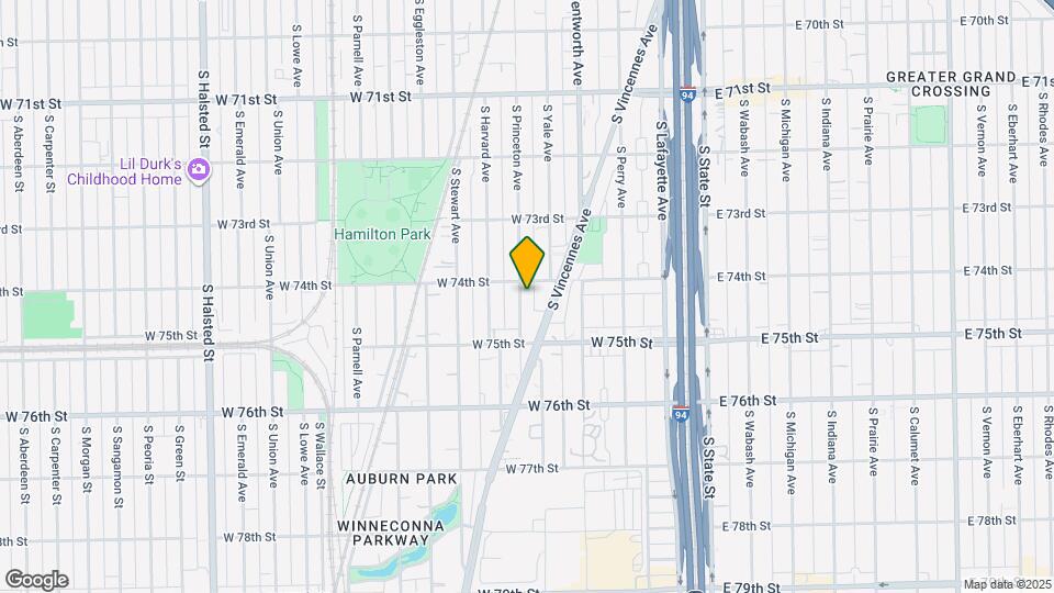 7413 S Princeton Ave Map and Location Details