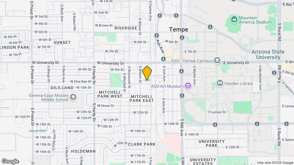 416 W 10th St, Unit Apt #1 Mapa y Detalles de la Ubicación