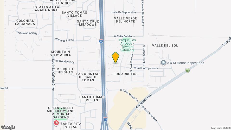 868 W Calle Arroyo Norte Mapa y Detalles de la Ubicación