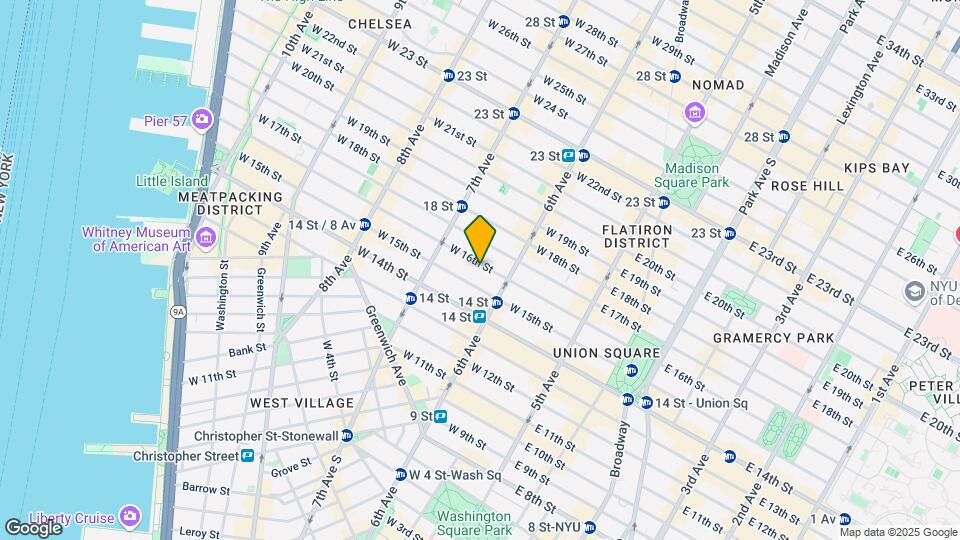 124 W 16th St Map and Location Details