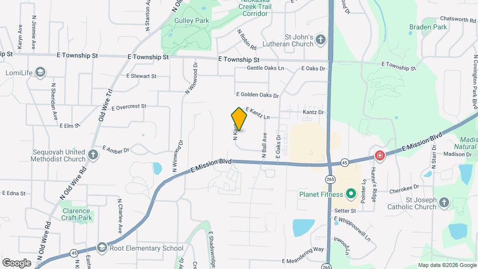 2064 N Kantz Ln Map and Location Details
