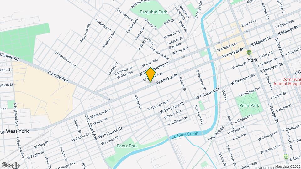 525 W Market St Map and Location Details