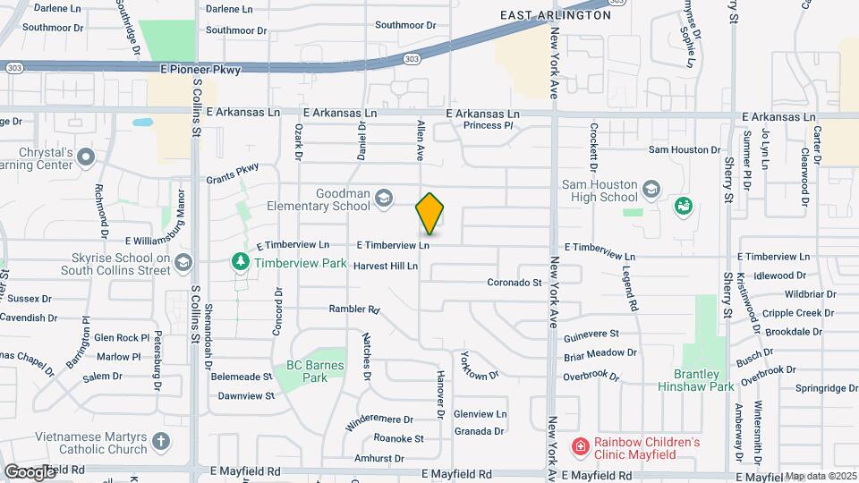 1603 E Timberview Ln Map and Location Details