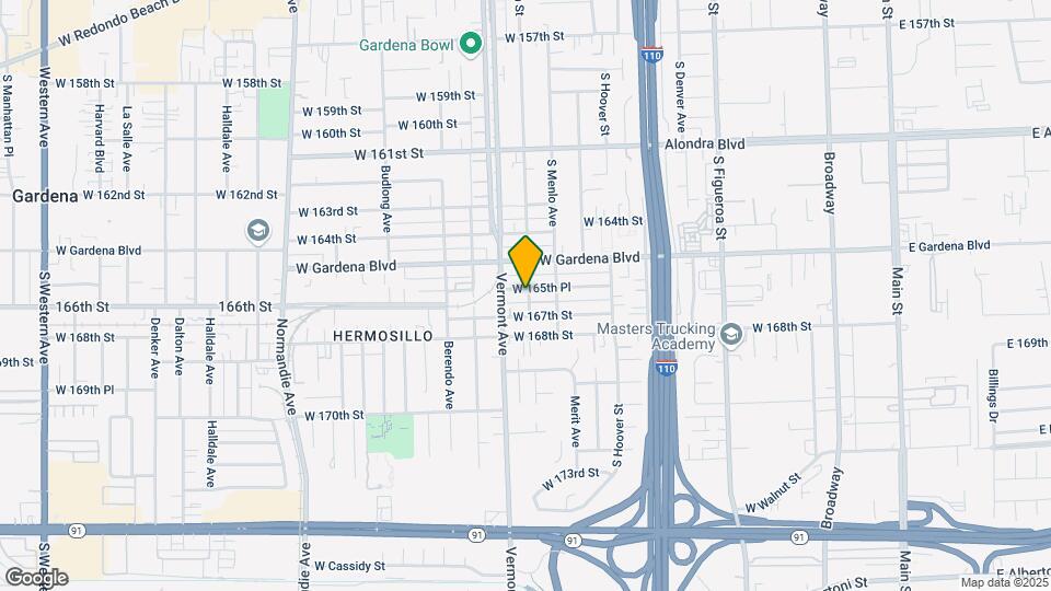 834 W 165th Pl Map and Location Details