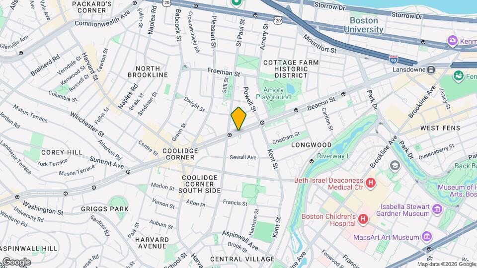 1213 Beacon St Mapa y Detalles de la Ubicación