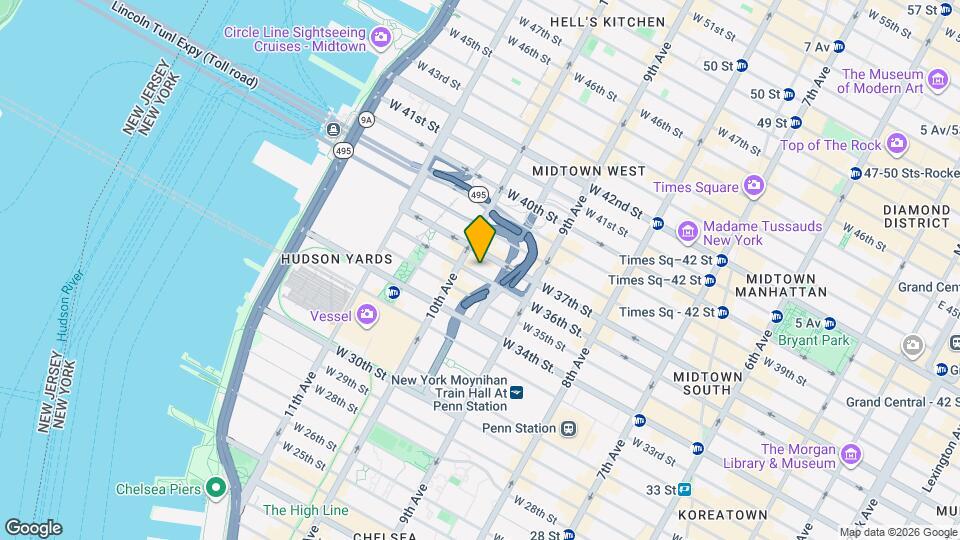 425 W 36th St. Map and Location Details