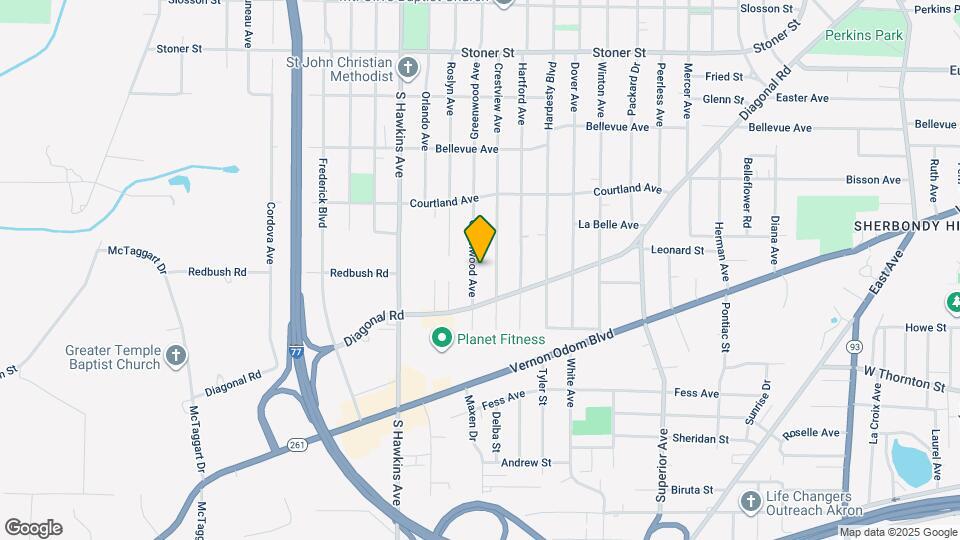 1381 Greenwood Ave Map and Location Details
