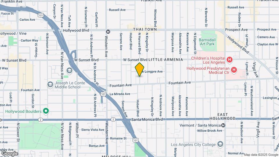 1325 N Harvard Blvd Mapa y Detalles de la Ubicación