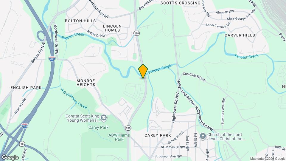 Peeks of West Atlanta Mapa y Detalles de la Ubicación