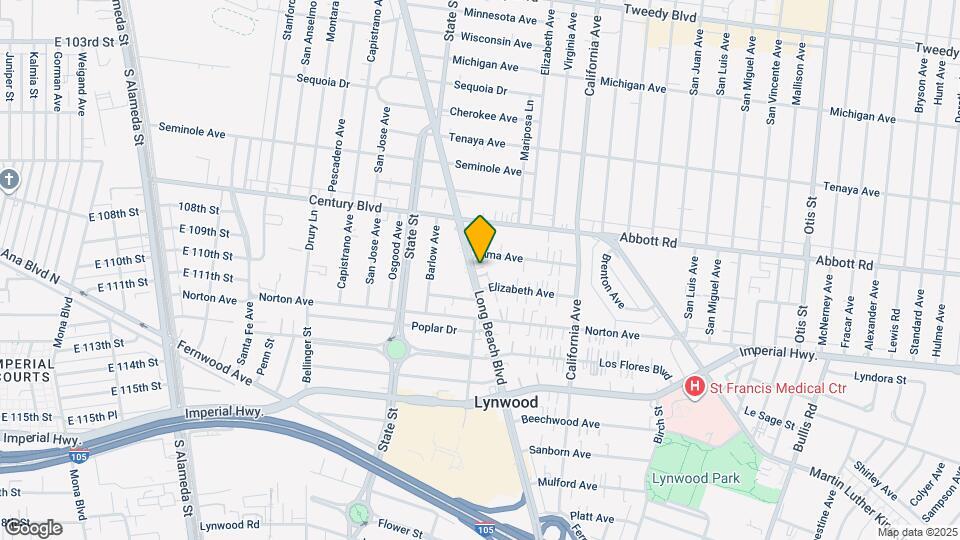 10818 Long Beach Blvd, Unit A Map and Location Details